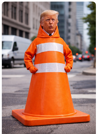 Trump cône orange